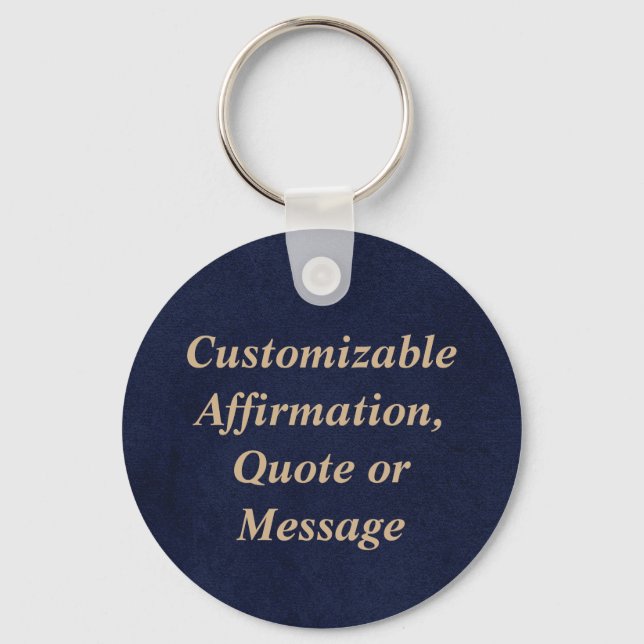 Porte-clés Affirmations De Devis Personnalisées Ou Message (Recto)