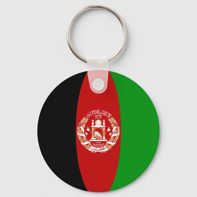 Porte-clés Afghanistan Porte - clé du drapeau Fisheye (Recto)