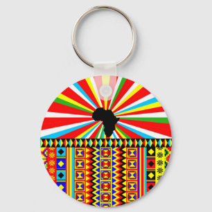 Porte-clés Africain Print Kente Motif Tribal