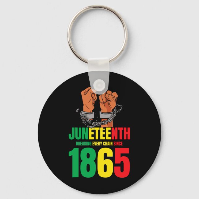 Porte-clés African American Junetten Briser chaque chaîne S (Recto)