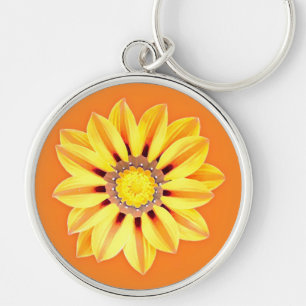 Porte-clés African Daisy / Gazania - Orange et Jaune