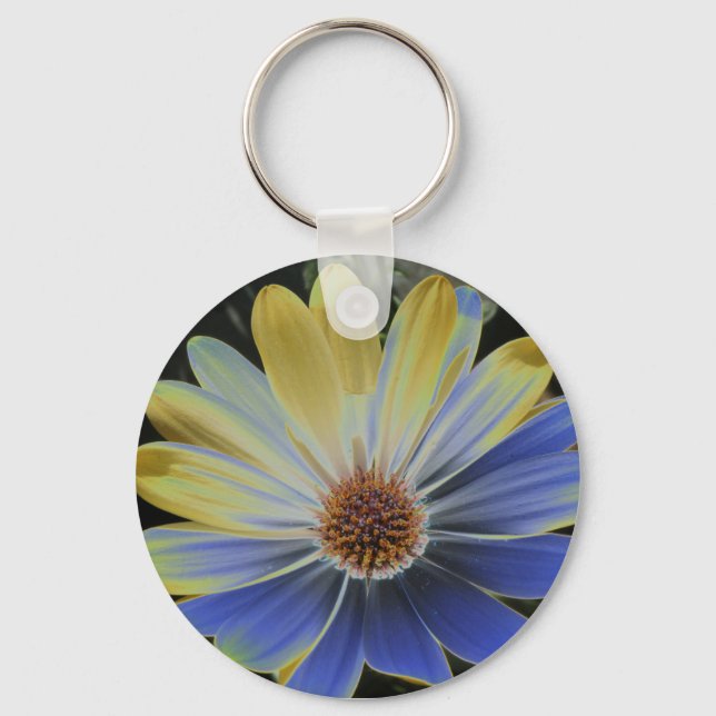 Porte-clés African Daisy Lapis et Gold Porte - clé (Recto)
