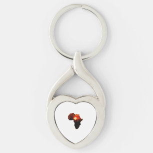 Porte-clés Afrique T Carte Chemise De L'Afrique Le Soleil Sud