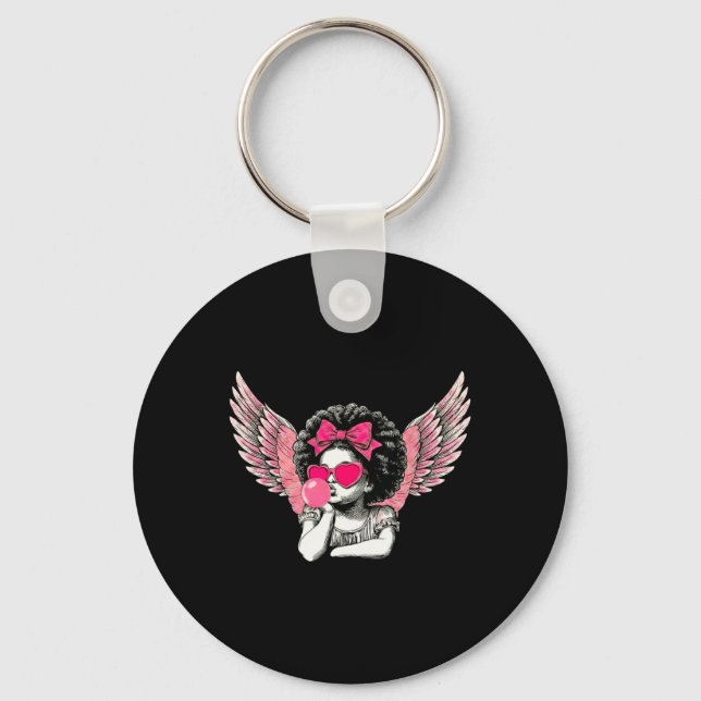 Porte-clés Afro Cupid avec lunettes de soleil qui gonfle du c (Recto)