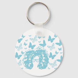 Porte-clés Afro, papillons et lunettes de soleil