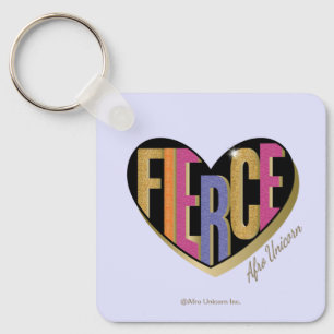 Porte-clés Afro Unicorn Fierce Heart Design