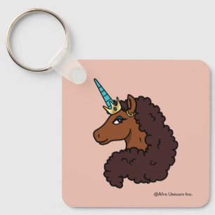 Porte-clés Afro Unicorn Unique