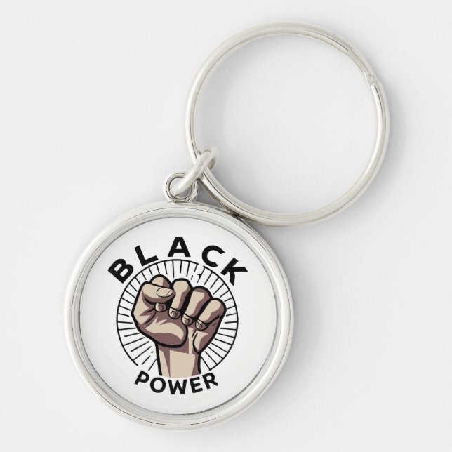 Porte-clés Afrocentrique Black Power (Devant)