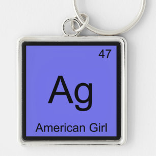Porte-clés Ag - Tee-shirt symbole d'élément de chimie America