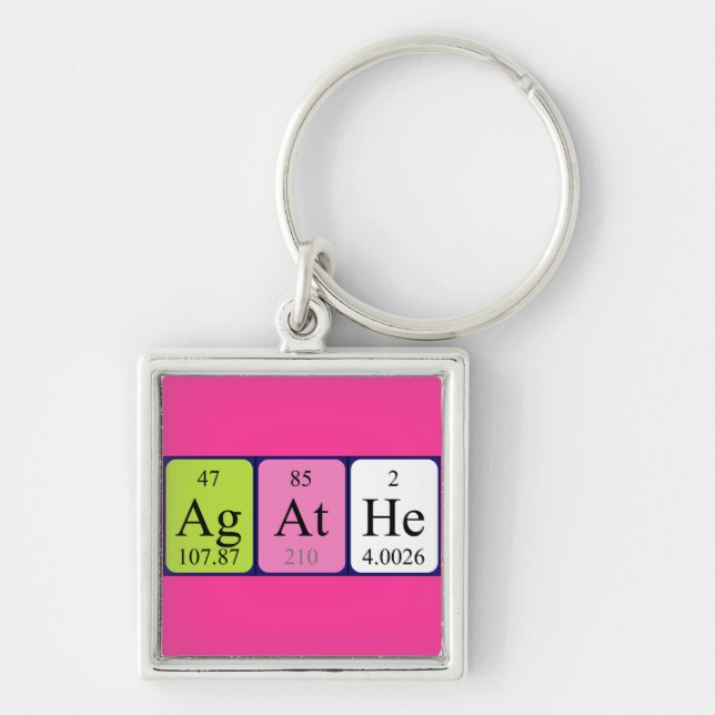Porte-clés Agathe périodique nom de la table keyring (Devant)
