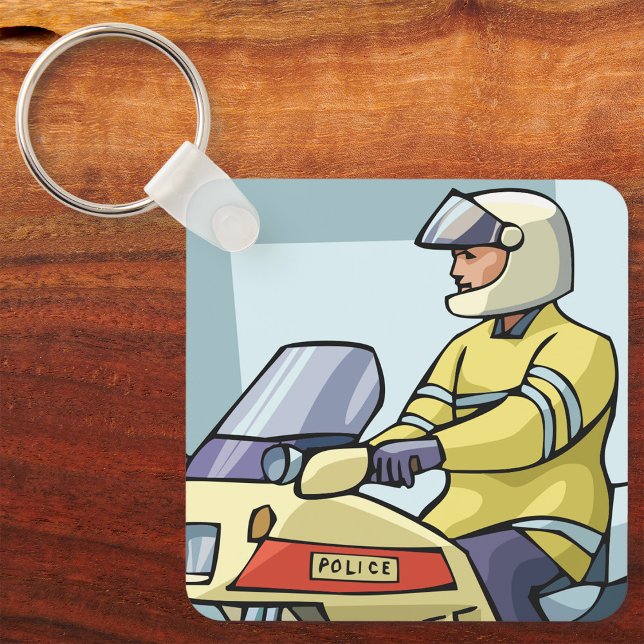 Porte-clés Agent de police moto Justice pénale (Créateur téléchargé)