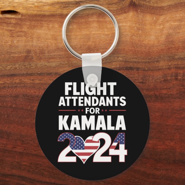 Porte-clés Agents de bord pour Kamala Harris Élection 2024 (Recto)