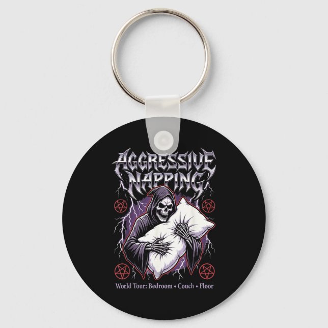 Porte-clés Aggressive Napng Funny Heavy Metal Grim Reaper Sle (Recto)