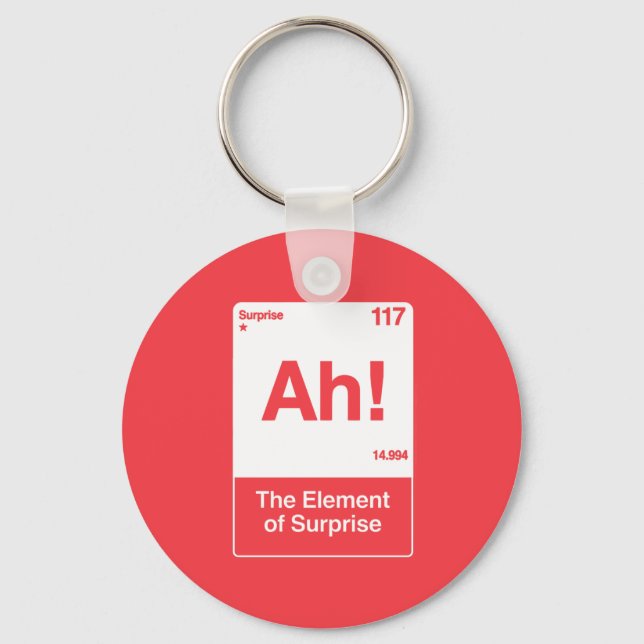 Porte-clés Ah L'Élément De Surprise - Chimie Drôle  (Recto)