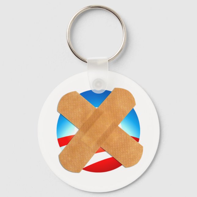Porte-clés Aide-bande Non à l'obamascare (Recto)