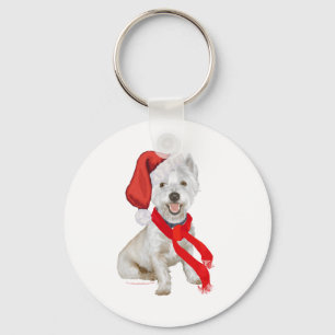 Porte-clés Aide de Père Noël Westie