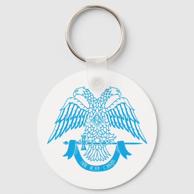 Porte-clés Aigle à deux têtes comme symbole maçonnique (Recto)