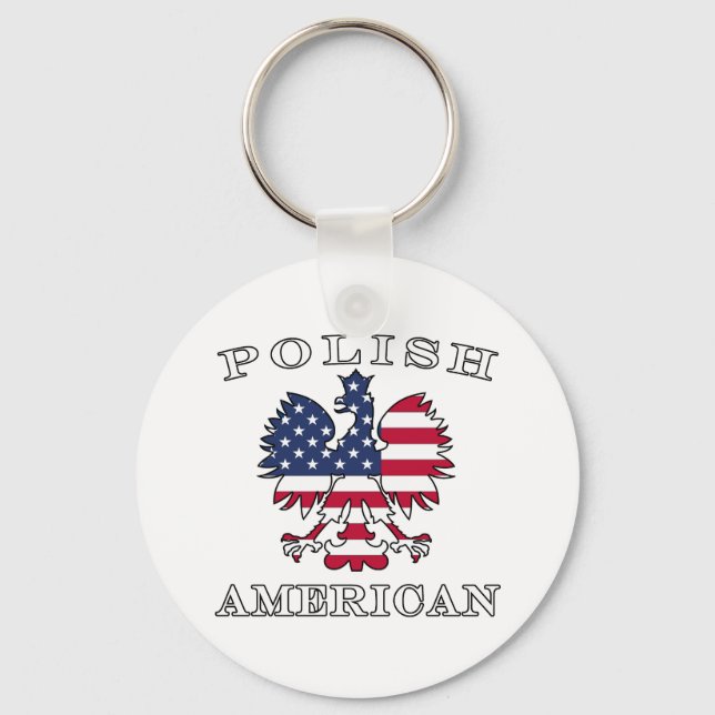 Porte-clés Aigle à drapeau américain polonais (Recto)
