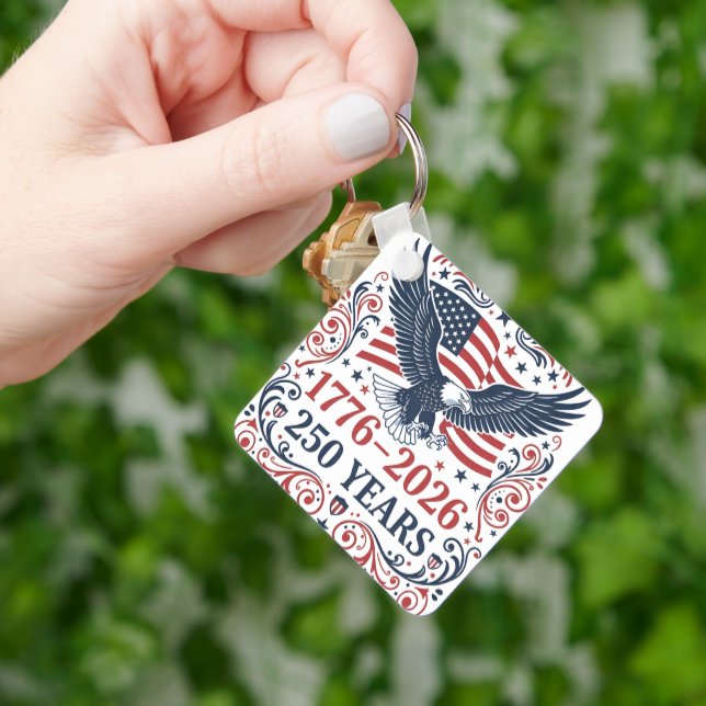 Porte-clés Aigle à tête blanche 250 ans de liberté (main)
