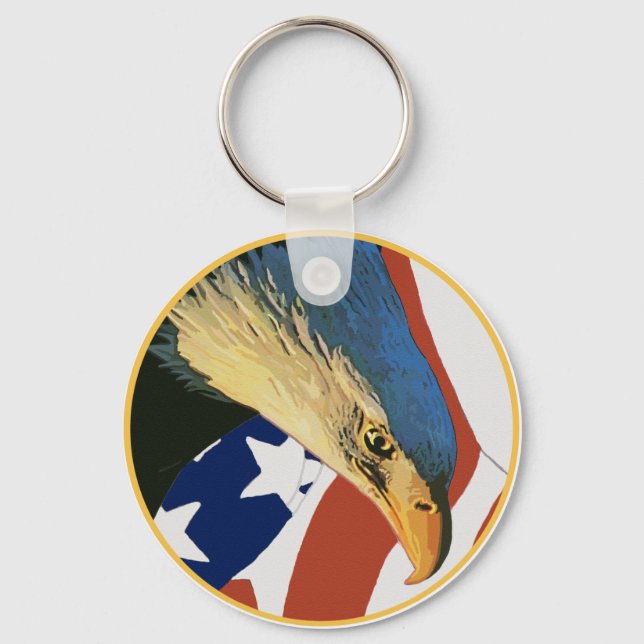 Porte-clés Aigle à tête blanche américaine (Recto)