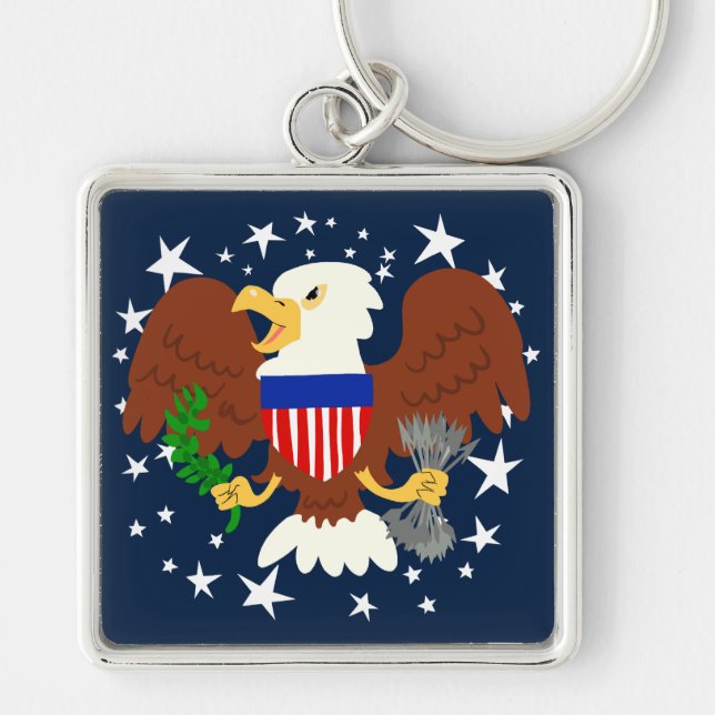 Porte-clés Aigle à tête blanche américaine (Devant)