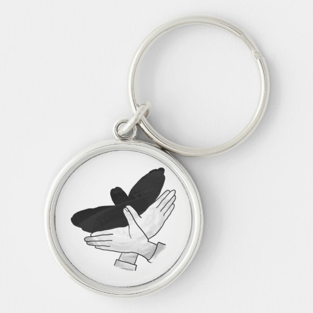 Porte-clés Aigle de silhouette (Devant)