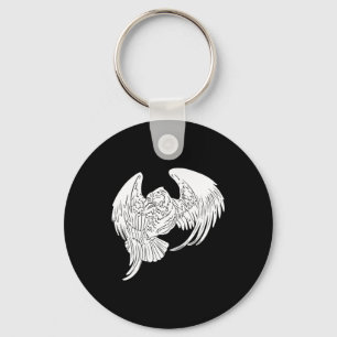 Porte-clés Aigle de tatouage Tribal Noir