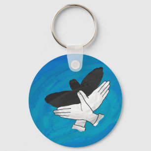 Porte-clés Aigle Ombre Sur Bleu