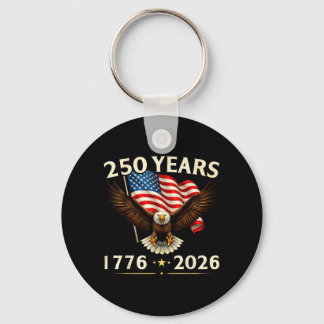 Porte-clés Aigle patriotique des États-Unis 250e anniversaire