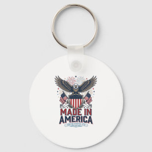 Porte-clés Aigle Patriotique Fabriqué en Amérique T-Shirt 4 J