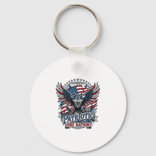 Porte-clés Aigle Patriotique Loup Hybride Animal Hybride Patr