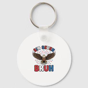 Porte-clés Aigle Patriotique Six Sept Bruh Design Vectoriel_1