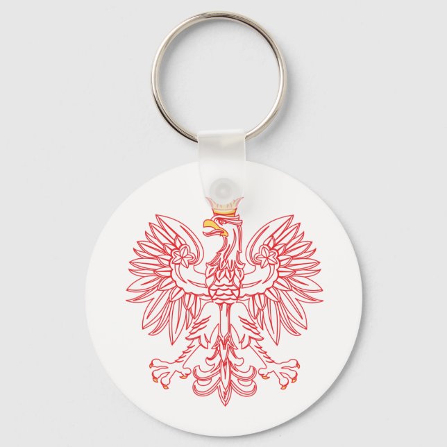 Porte-clés Aigle Polonais En Rouge (Recto)