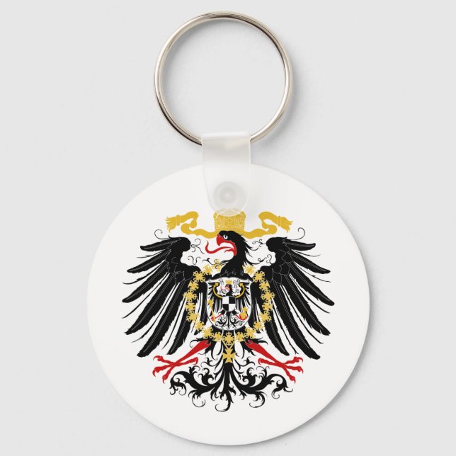 Porte-clés Aigle rouge prussien Noir et Or (Recto)