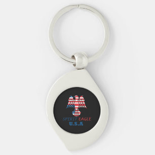 Porte-clés aigle spirituel drapeau USA