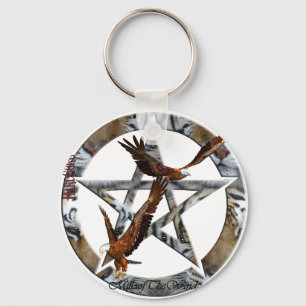 Porte-clés aigles de pentagramme
