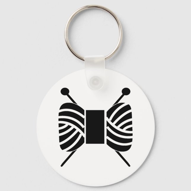 Porte-clés Aiguilles de tricot Yarn Skein & Artisanat (Recto)