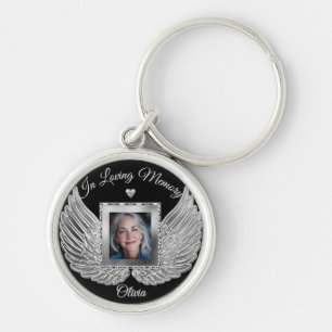 Porte-clés Ailes d'ange de souvenir personnalisées Ajouter un