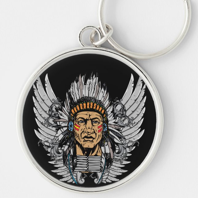 Porte-clés Ailes de chef indien (Devant)