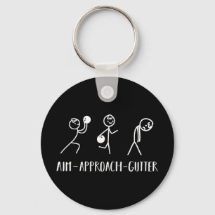 Porte-clés Aim Gutter Bowler Funny Bowling Hommes Femmes