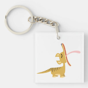 Porte-clés Aimant Acrylique Thylacine en Yawning Carton migno