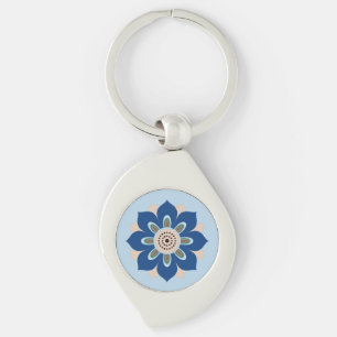 Porte-clés aimants à motif de rosette vintage