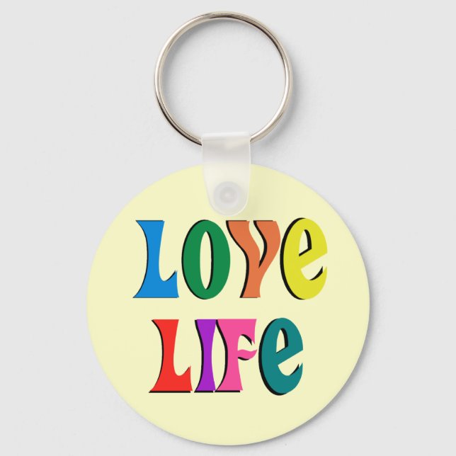 Porte-clés AIME LA VIE ! message chrétien personnalisable (Recto)