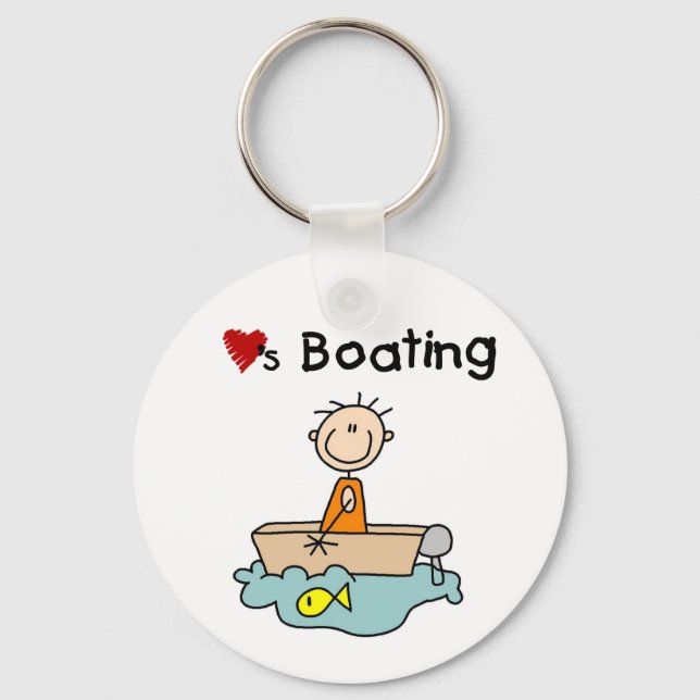 Porte-clés Aime le Bateau (Recto)