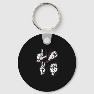 Porte-clés Aimer ASL Langue des signes Valentines Jour Cadeau