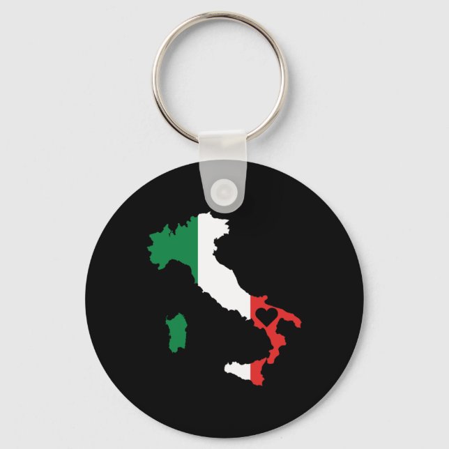 Porte-clés Aimer Italie Cadeau Italien Pride Coeur (Recto)