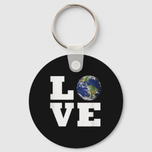 Porte-clés Aimer la Terre _ Amour mondial de la protection de