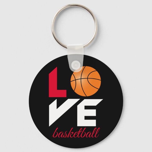 Porte-clés Aimer le basket-ball (Recto)