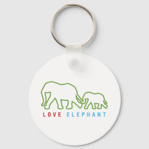 Porte-clés Aimer l'éléphant