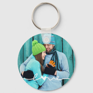 Porte-clés Aimer main dessinée Script Porte - clé cadeau